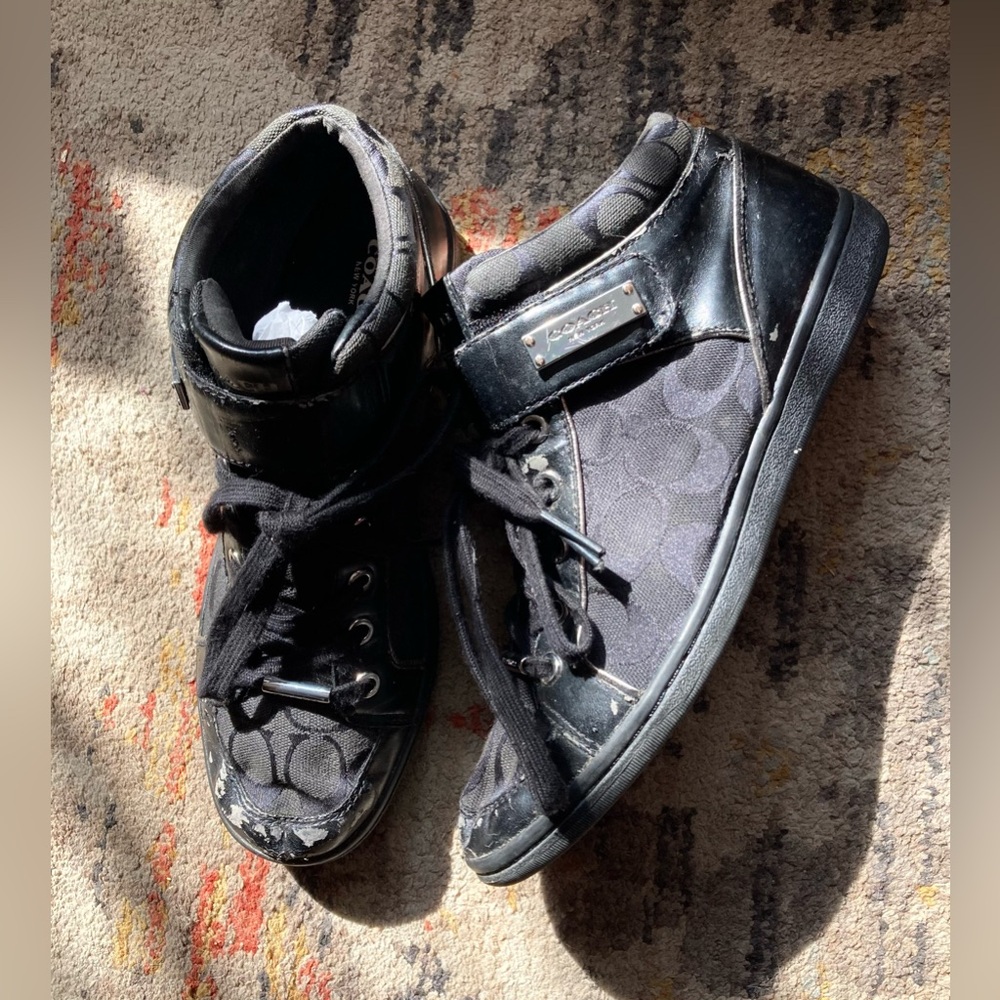 Vintage Y2K Coach Black High Top Sneakers